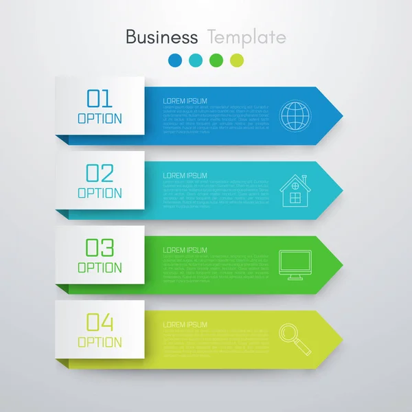 Vector illustration infographics four options — Stock Vector