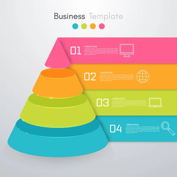 Infografías de ilustración vectorial cuatro opciones — Vector de stock