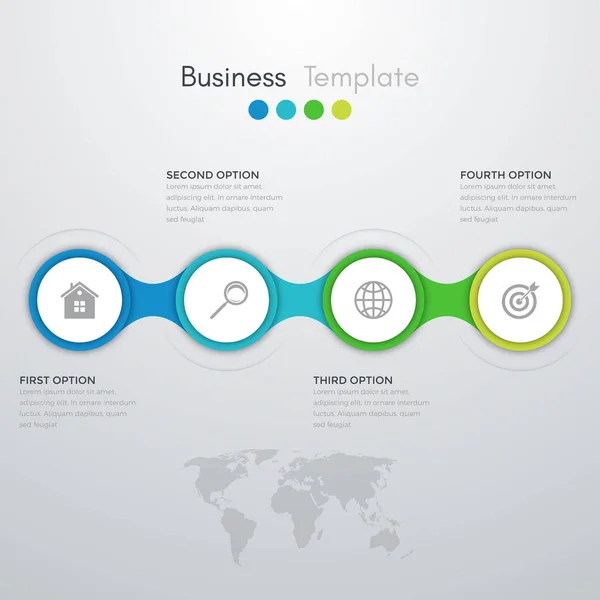 Vektoros illusztráció infographics négy lehetőség — Stock Vector