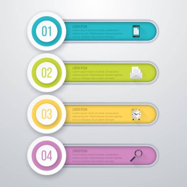 Vektör çizim infographics dört seçenekleri