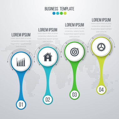 Vektör çizim infographics dört seçenekleri