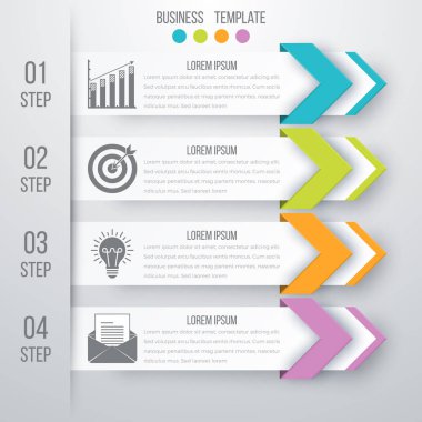 Vektör çizim infographics dört seçenekleri