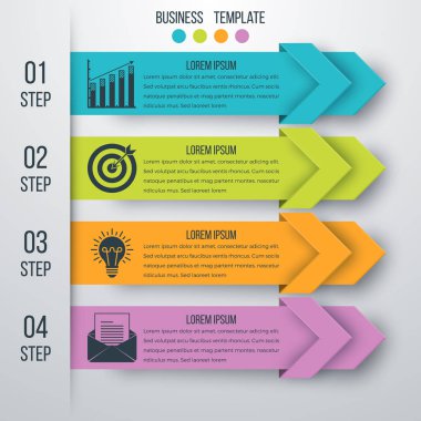 Vektör çizim infographics dört seçenekleri