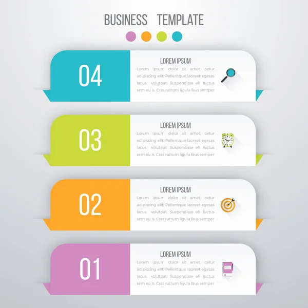 Illustration vectorielle infographie quatre options — Image vectorielle