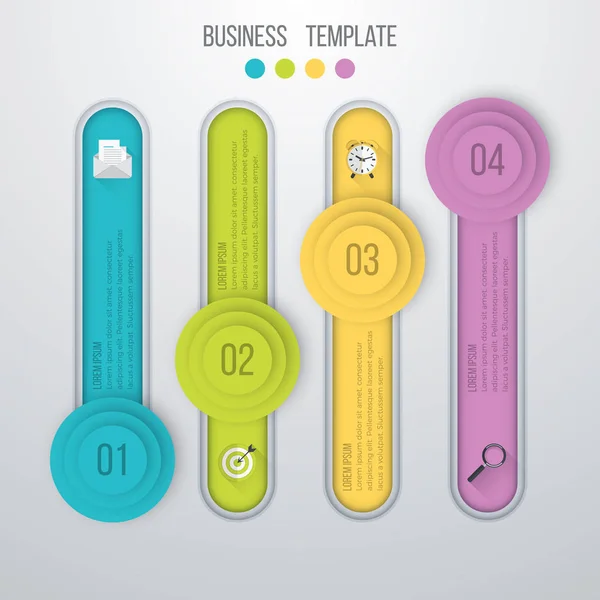 Illustration vectorielle infographie quatre options — Image vectorielle