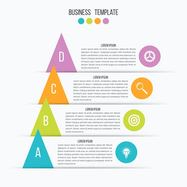 Illustrazione vettoriale infografica quattro opzioni — Vettoriale Stock