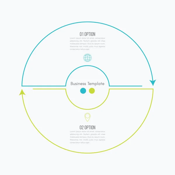 Infografías de ilustración vectorial 2 opciones — Vector de stock