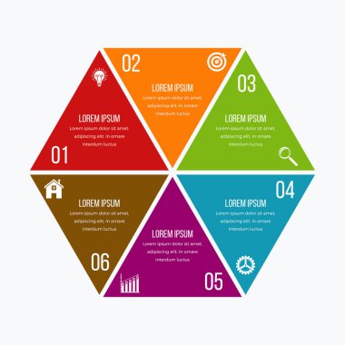 Vektör çizim infographics altı seçenekleri