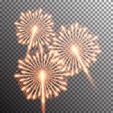 izole gerçekçi vektör havai fişek