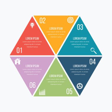 Vektör çizim infographics altı seçenekleri