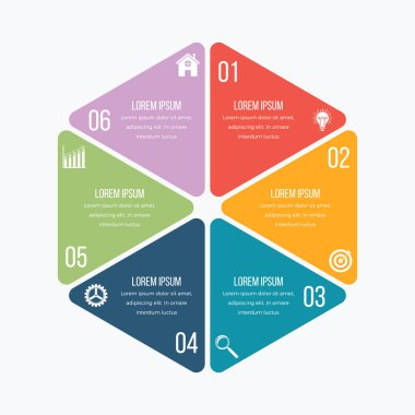 Vektör çizim infographics altı seçenekleri