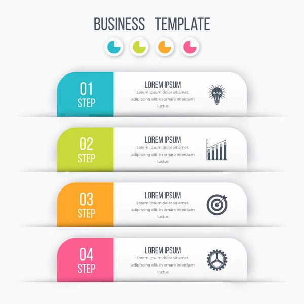 Moderne Infografik-Vorlage mit 4 Optionen. — Stockvektor