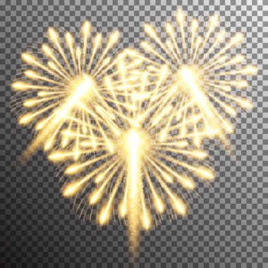 izole gerçekçi vektör havai fişek