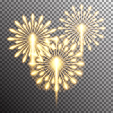 izole gerçekçi vektör havai fişek