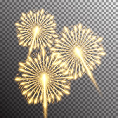 izole gerçekçi vektör havai fişek