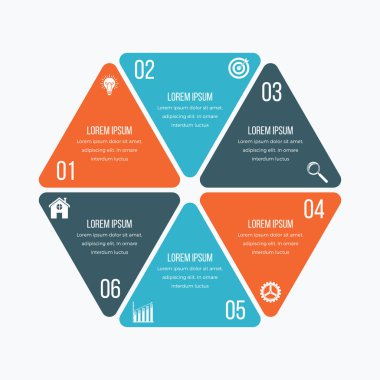 Vektör çizim infographics altı seçenekleri