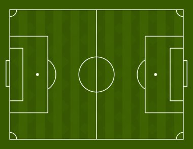 Bir futbol sahasının vektör illüstrasyonu