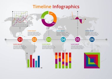 vektör çizim zaman çizelgesi. düz tasarım