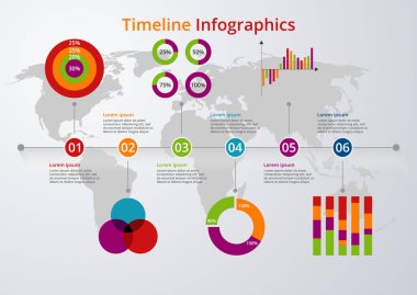 vektör çizim zaman çizelgesi. düz tasarım