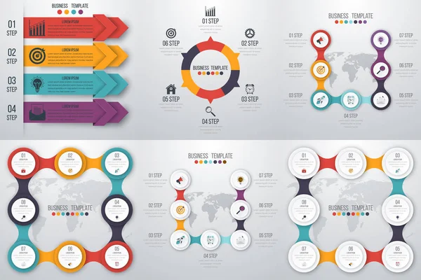 Conjunto com infográficos —  Vetores de Stock