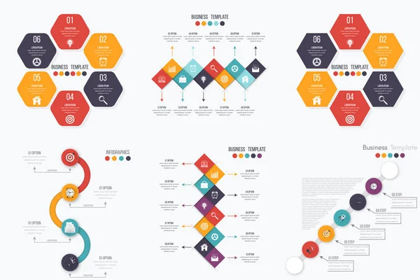 Conjunto com infográficos — Vetor de Stock