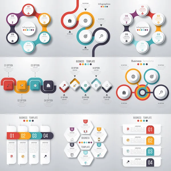 Set mit Infografiken — Stockvektor