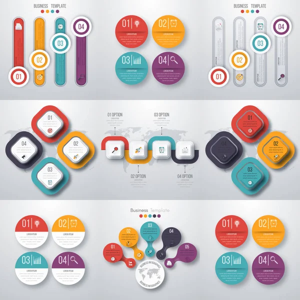 Set mit Infografiken — Stockvektor