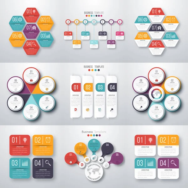 Conjunto com infográficos — Vetor de Stock