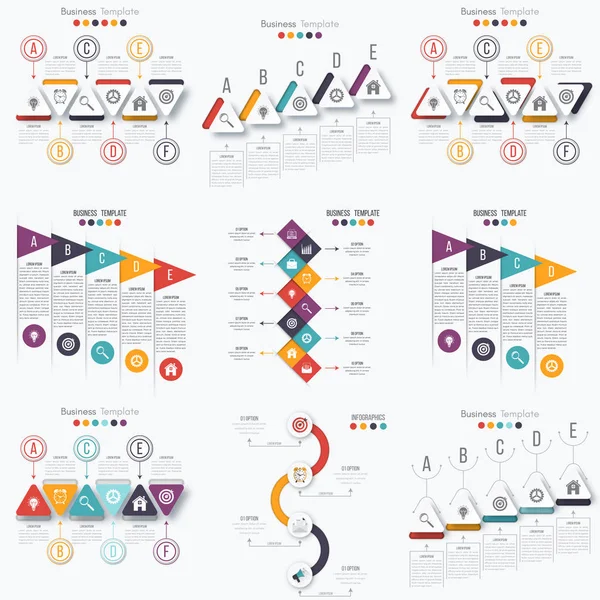 Set con infografías — Vector de stock