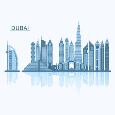 Dubai şehir vektör çizim