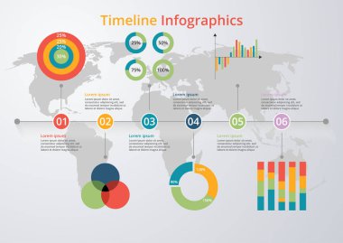 vektör çizim zaman çizelgesi. düz tasarım