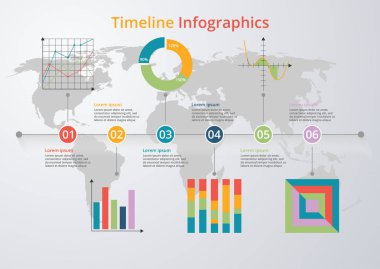 vektör çizim zaman çizelgesi. düz tasarım