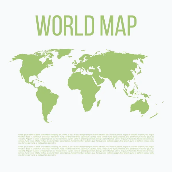 Vektorová ilustrace mapy světa — Stockový vektor