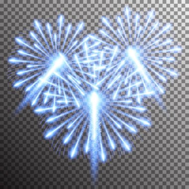 izole gerçekçi vektör havai fişek