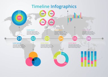 vektör çizim zaman çizelgesi. düz tasarım