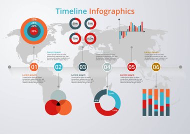 vektör çizim zaman çizelgesi. düz tasarım