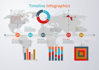 vektör çizim zaman çizelgesi. düz tasarım