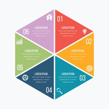 Vektör çizim infographics altı seçenekleri