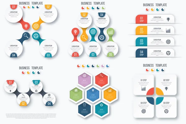 Conjunto com infográficos — Vetor de Stock