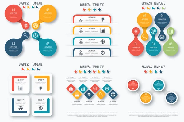 Set med infographics — Stock vektor