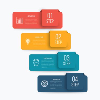 Vektör çizim infographics dört seçenekleri