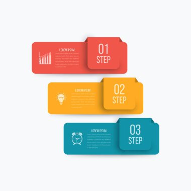 Vektör çizim infographics 3 seçenekleri