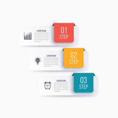 Vektör çizim infographics 3 seçenekleri