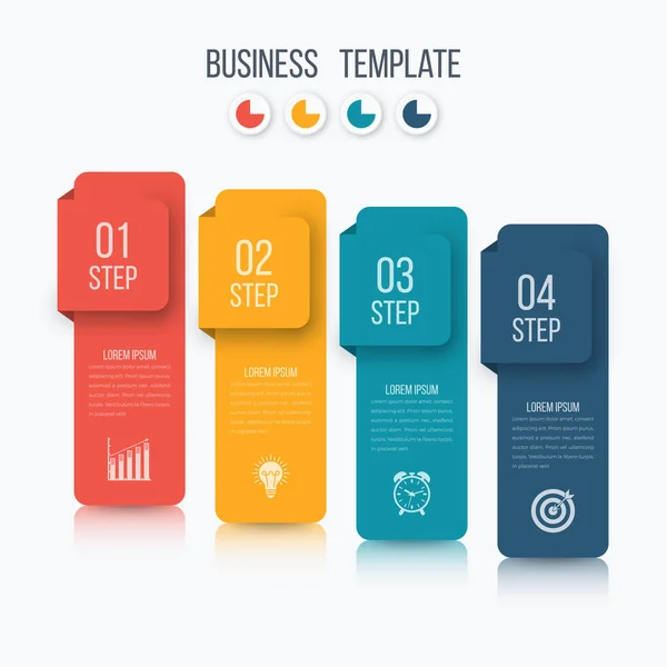 Illustrazione vettoriale infografica quattro opzioni — Vettoriale Stock