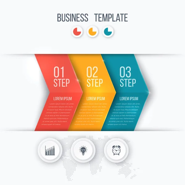 Шаблон бизнес-проекта со стрелками — стоковый вектор