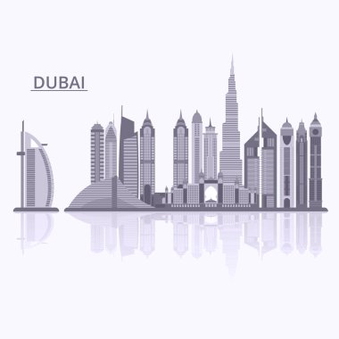 Dubai şehir vektör çizim