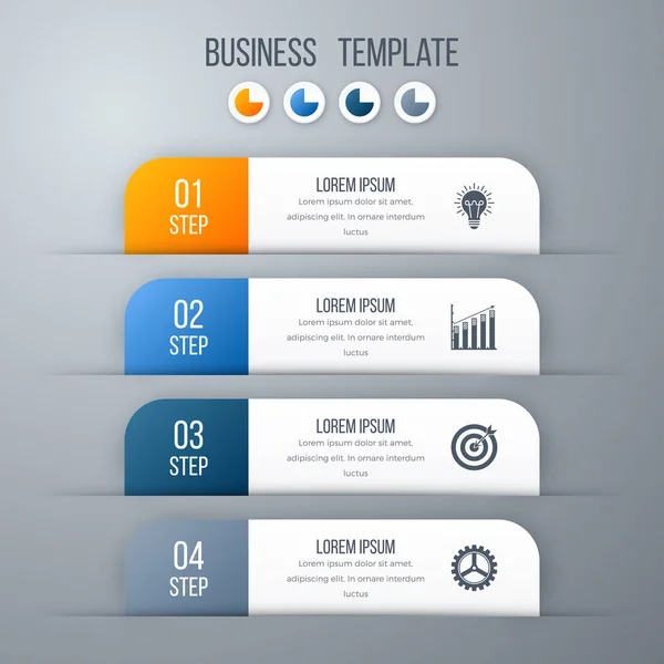 Modern infographics Şablon 4 seçenekleri ile.