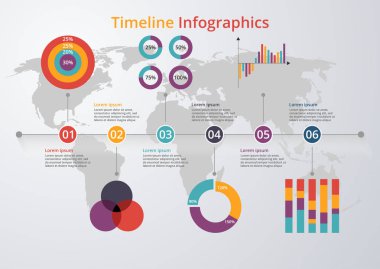 vektör çizim zaman çizelgesi. düz tasarım