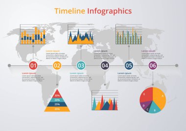 vektör çizim zaman çizelgesi. düz tasarım