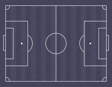 Bir futbol sahasının vektör illüstrasyonu